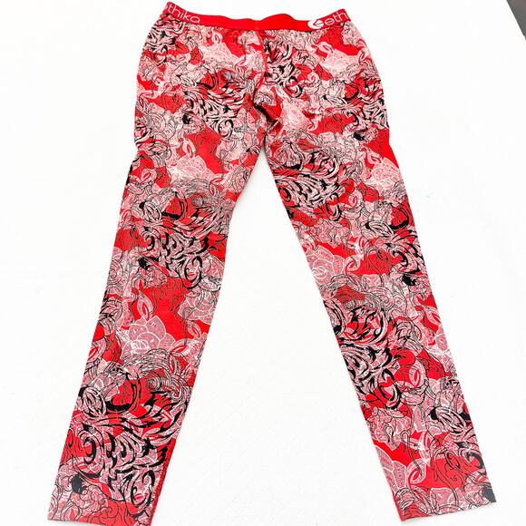 Ethika Red Print Stretch Waistband Legging Pant Size XL NWT - Picture 5 of 7